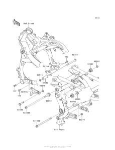 KLE650 Крепление двигателя