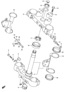 DR-Z400 Кронштейн передней вилки