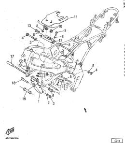 SZR660 Frame . e / g bracket