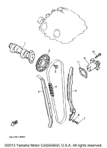 XT600ED Цепь механизма газораспределения