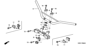 XR250R Handle pipe / top bridge