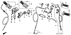 CR500R Handle + switches + cables