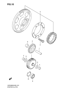VZR1800 Муфта стартера