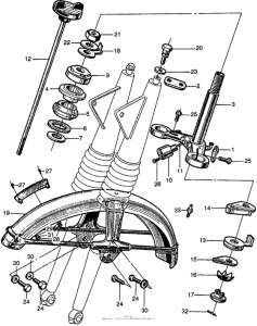 CB160 Cb / cl160steering stem + front fender