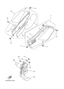 TT250R Couvercle lateral