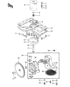 KZ1000 Oil pump / oil filter / oil pan