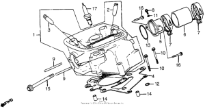 CX500 Правая головка цилиндров
