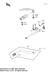 KZ1100 Переключатель передач