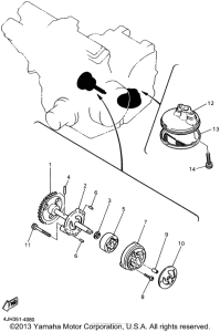 YZF600RP Масляный насос