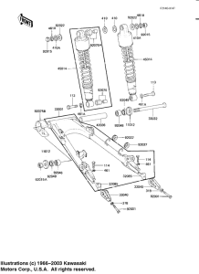 KZ750 Swing arm / shock absorbers