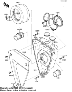 KX125 Воздухоочиститель