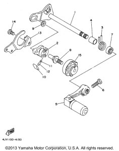 YZ125G1 Вал переключения