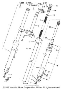 TZ125G Передняя вилка