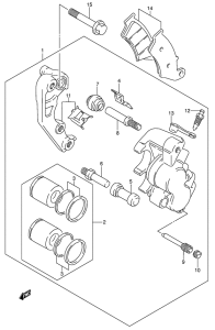 DR-Z250 Передний суппорт
