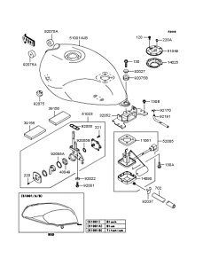 ZR250 Топливный бак