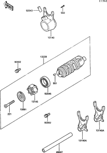EN450 Валы и вилки переключения передач