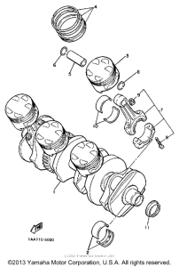 XJ700XSC Коленчатый вал и Поршень