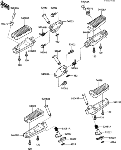 ZX900 Подножки