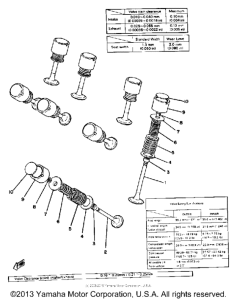 XS1100F Клапана