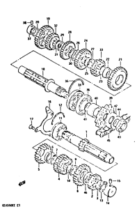 GSX550 Трансмиссия