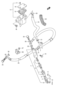 DR650 Задний тормозной цилиндр