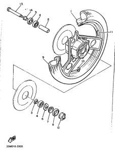 XJ600H (53KW) Переднее колесо