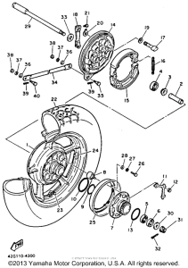 XV750E Переднее колесо