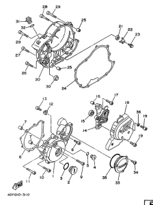 TT250R Крышка картера двигателя