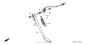 VT600C Подножка