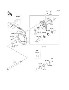  Задняя ступица колеса