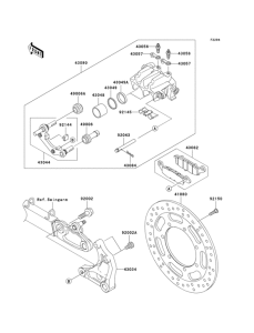 VN1600 Задний тормоз