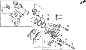 CBR900RR Задний суппорт