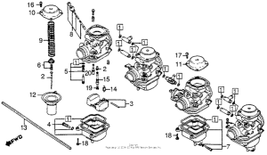 CB550 Компоненты карбюратора