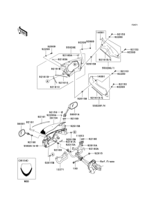 EX650 Обтекатель (верхний)