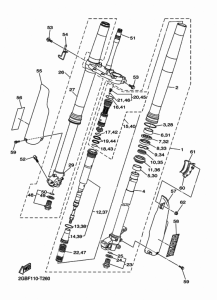 WR250F Передняя вилка