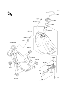 KX100 Топливный бак