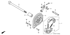 XL185 Задний тормоз