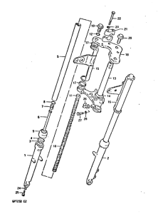 GP125 Вилка передней оси