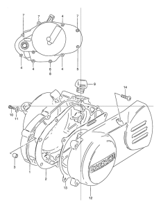 PV50 Crankcase cover ass`y  (v