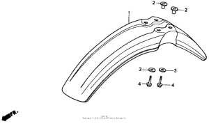 XR600R Переднее крыло