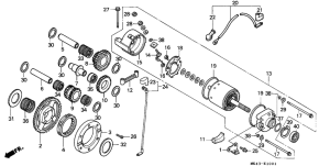 XBR500S Стартерный мотор