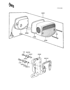 KZ550 Taillight unit ass`y