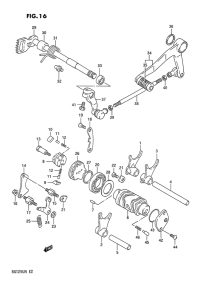 RG125 Переключение передач