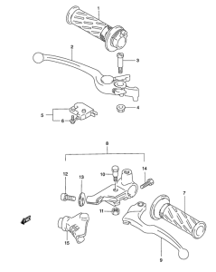 GS500 Рулевой рычаг