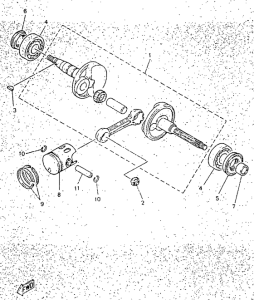 YN50R Коленвал и поршень