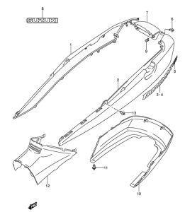 AN250 Обтекатель задний