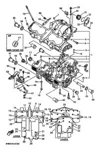 XJ600N Картер двигателя