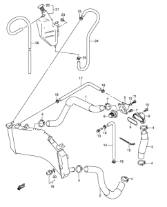 GSX-R1000 Радиатор hose