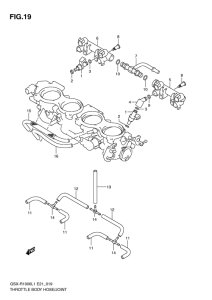 GSX-R1000 Throttle body hose / joint