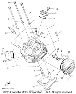 TW200EC Головка цилиндров
